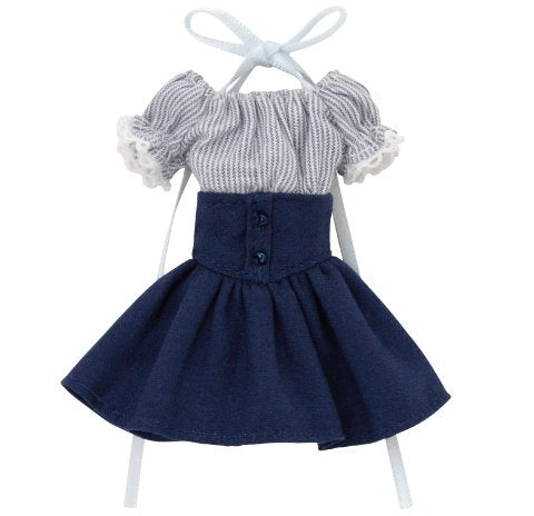Doll Clothes - Picconeemo Costume - Off-shoulder Sunny One-piece - 1/12 - Navy Stripes x Navy (Azone)