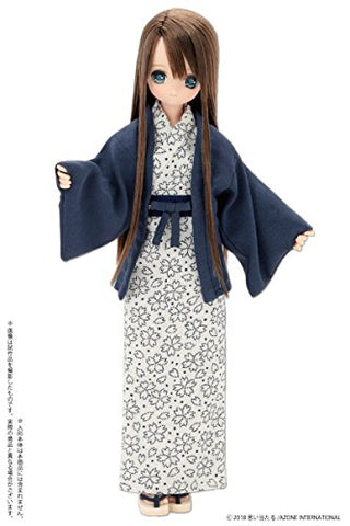 Doll Clothes - Picconeemo Costume - Onsen Yukata Set - 1/12 - Navy (Azone)