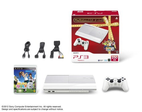 PlayStation3 New Slim Console - Minna no Golf 6 Starter Pack (250GB Classic White Model)