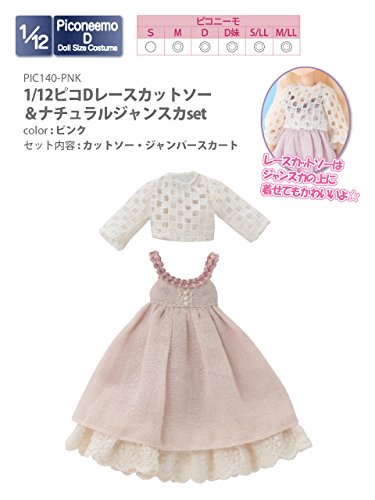 Doll Clothes - Picconeemo Costume - Lace Cut and Sewn & Natural Jumper Dress Set - 1/12 - Pink (Azone)