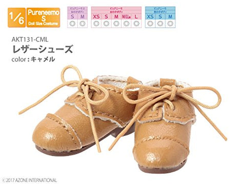 Doll Clothes - PureNeemo M Size Costume - Pureneemo Original Costume - Leather Shoes - 1/6 - Camel (Azone)