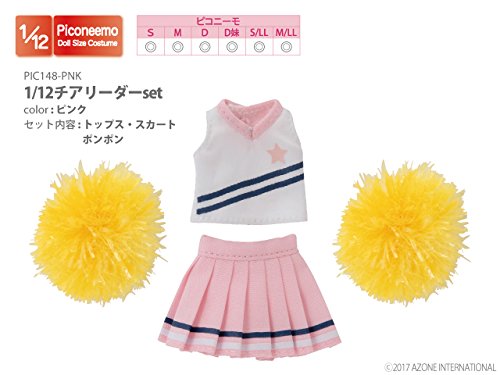 Doll Clothes - Picconeemo Costume - Cheerleader Set - 1/12 - Pink (Azone)
