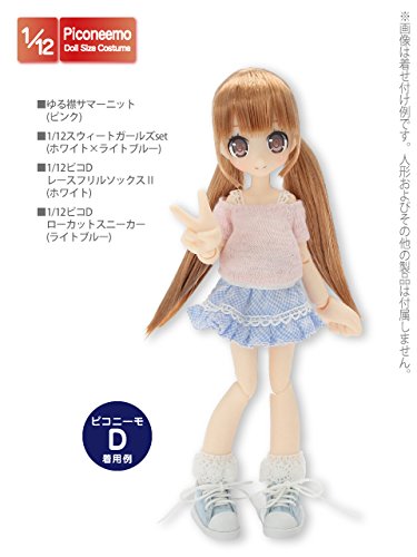 Doll Clothes - Picconeemo Costume - Loose Collar Summer Knit - 1/12 - Pink (Azone)