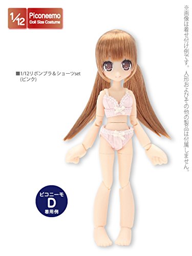 Doll Clothes - Picconeemo Costume - Ribbon Brassiere & Shorts Set - 1/12 - Pink (Azone)