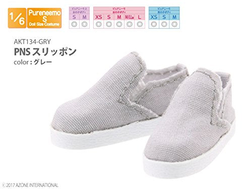 Doll Clothes - Pureneemo Original Costume - PureNeemo S Size Costume - Slip-on Shoes - 1/6 - Gray (Azone)