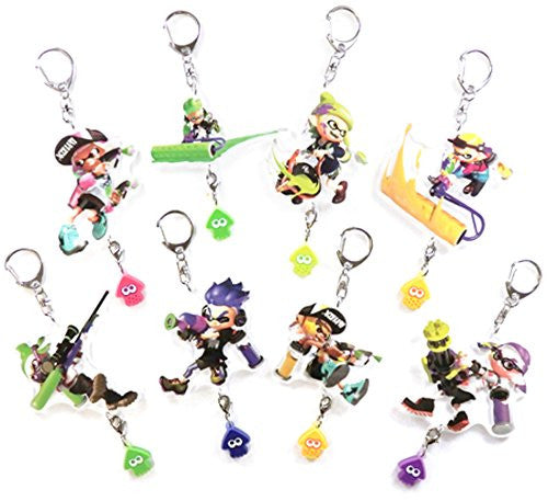 Splatoon 2 - Inkling - Acrylic Keychain - Splatoon 2 Rubber Charmtsuki Acrylic Keyholder Set