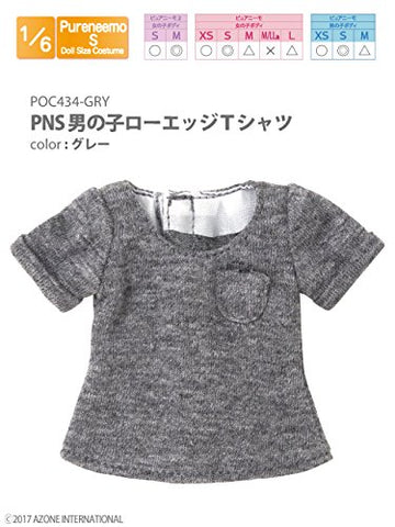 Doll Clothes - Pureneemo Original Costume - PureNeemo S Size Costume - Boys Low Edge T-shirt - 1/6 - Gray (Azone)