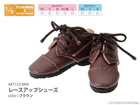 Doll Clothes - Pureneemo Original Costume - Lace-up Shoes - 1/6 - Brown (Azone)