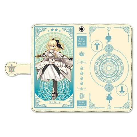 Fate/Grand Order Notebook Type Smart Phone Case Saber/Altria Pendragon [Lily]