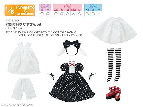 Doll Clothes - Pureneemo Original Costume - PureNeemo S Size Costume - Clock Usagi-san Set - 1/6 (Azone)