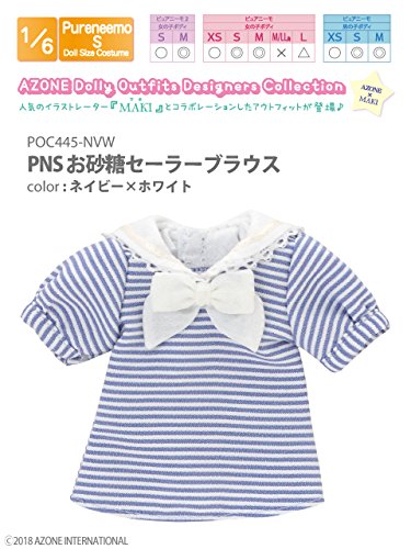 Doll Clothes - Pureneemo Original Costume - PureNeemo S Size Costume - Osatou Sailor Blouse - 1/6 - Navy x White (Azone)