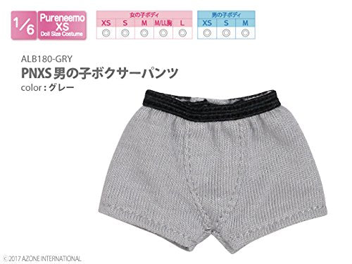 Doll Clothes - Pureneemo Original Costume - PureNeemo XS Size Costume - Boys Boxer Briefs - 1/6 - Gray (Azone)