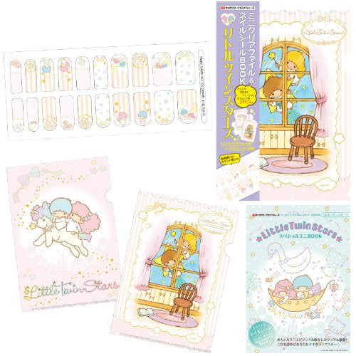 Little Twin Sisters   Mini Clear File And Nail Seal Book