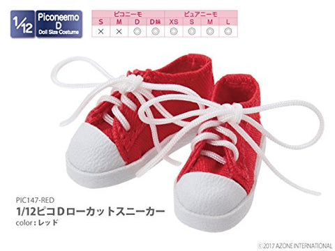 Doll Clothes - Picconeemo Costume - Low-cut Sneaker - 1/12 - Red (Azone)