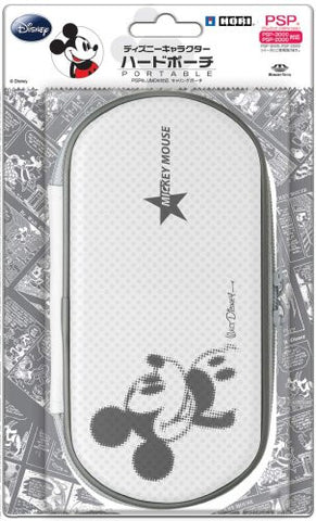 Disney Character Hard Pouch Portable (Mickey White)