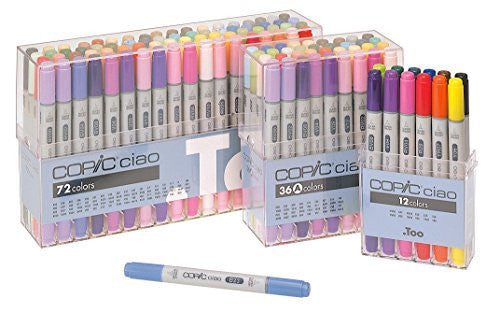 Copic Premium Artist Markers - 72 color Set A - Intermediate Level