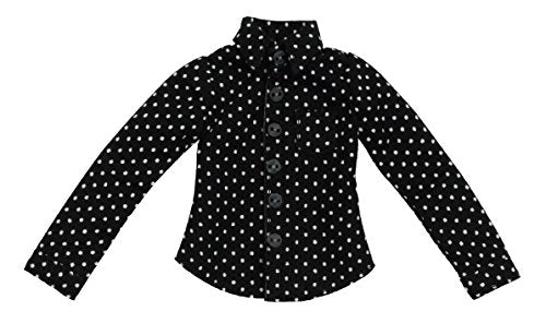 Doll Clothes - Pureneemo Original Costume - PureNeemo XS Size Costume - Dot Pattern Shirt - 1/6 - Black (Azone)
