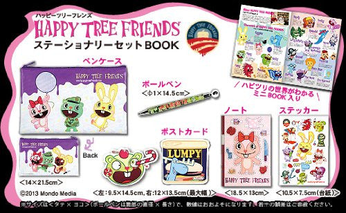 Happy Tree Friends Stationery Set Book W/Pen Case/Ballpoint/Post Card/Etc