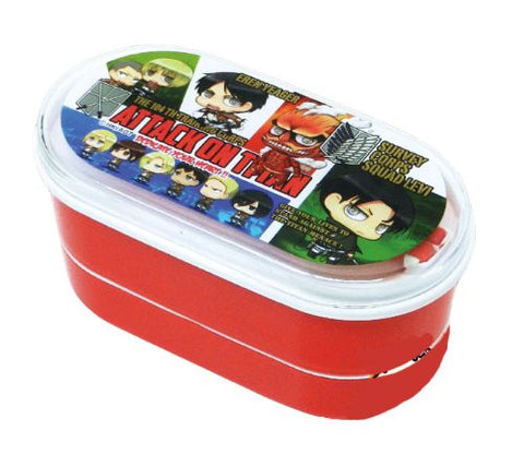 Shingeki no Kyojin - Levi - Colossal Titan - Eren Yeager - Armin Arlert - Mikasa Ackerman - Reiner Braun - Sasha Blouse - Annie Leonhart - Connie Springer - Krista Lenz - Bertolt Hoover - Lunchbox - Chimi Shingeki Ver. (Morimoto Sangyou)