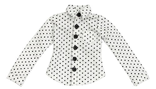 Doll Clothes - Pureneemo Original Costume - PureNeemo XS Size Costume - Dot Pattern Shirt - 1/6 - White (Azone)