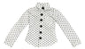 Doll Clothes - Pureneemo Original Costume - PureNeemo XS Size Costume - Dot Pattern Shirt - 1/6 - White (Azone)