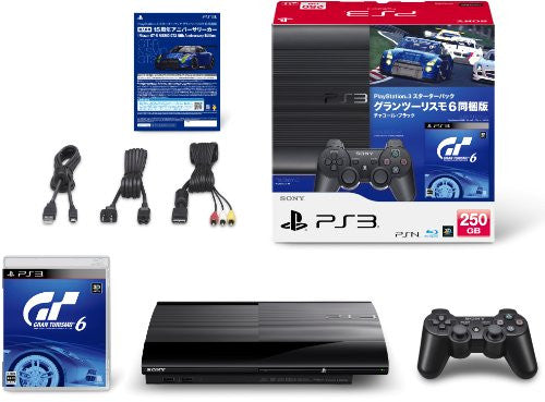 PlayStation3 New Slim Console - Starter Pack with Gran Turismo 6 (Charcoal Black)