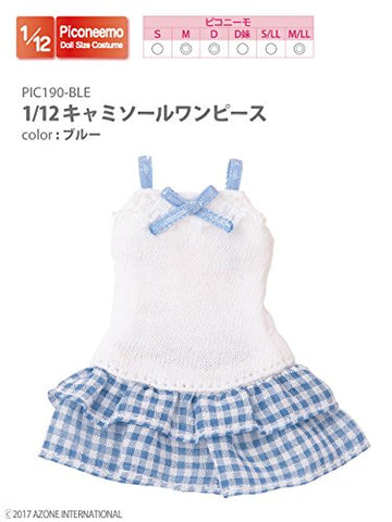 Doll Clothes - Picconeemo Costume - Camisole Dress - 1/12 - Blue (Azone)