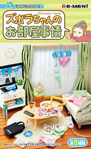 Miniature - Puchi Sample Series - Slovenly Room - 2 - Rental DVD (Re-Ment)