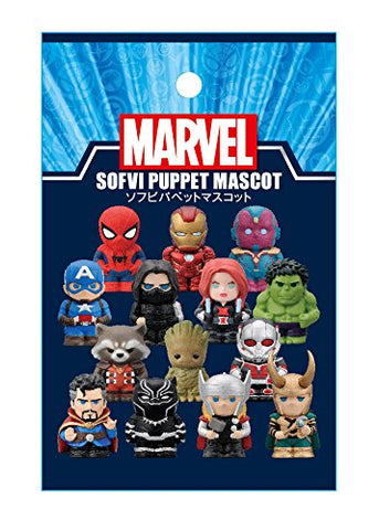 Avengers - Captain America - Finger Puppet - Marvel Sofubi Puppet Mascot (Ensky)