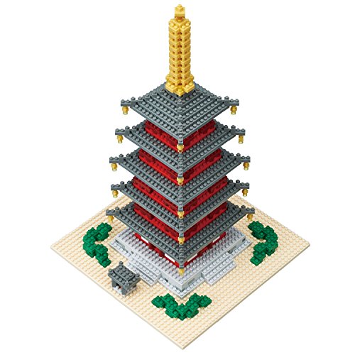 Kawada Nanoblock NB-031 Pagoda A 5 Piani | Set Da 1350 Pezzi - Foto 3