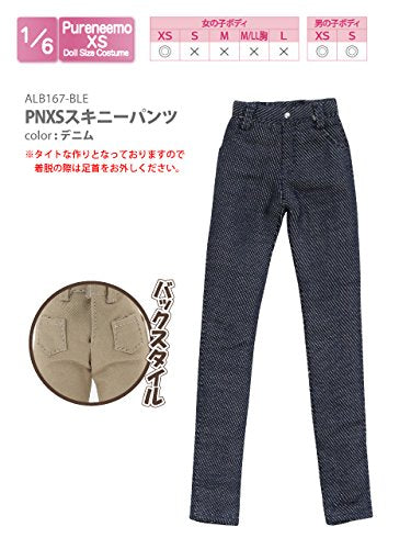 Doll Clothes - Pureneemo Original Costume - PureNeemo XS Size Costume - Skinny Pants - 1/6 - Denim (Azone)