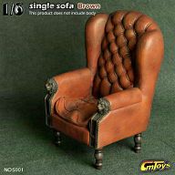 CM TOYS 1/6 Single Seat Sofa (BROWN) CM-S001 Single (Doll Accessory)