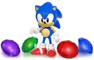 Sonic the Hedgehog 5 Inch Action Figure Lightup Chaos Emeralda Set