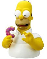The Simpsons - Homer Simpson with Donut Bust Bank
