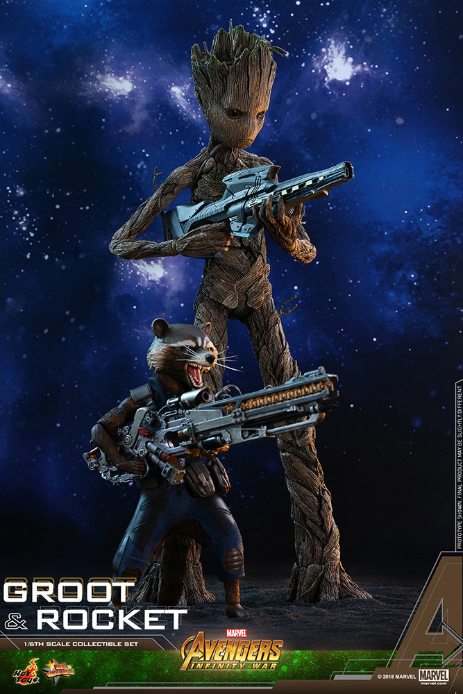 Movie Masterpiece "Avengers: Infinity War" 1/6 Scale Figure Groot & Rocket　