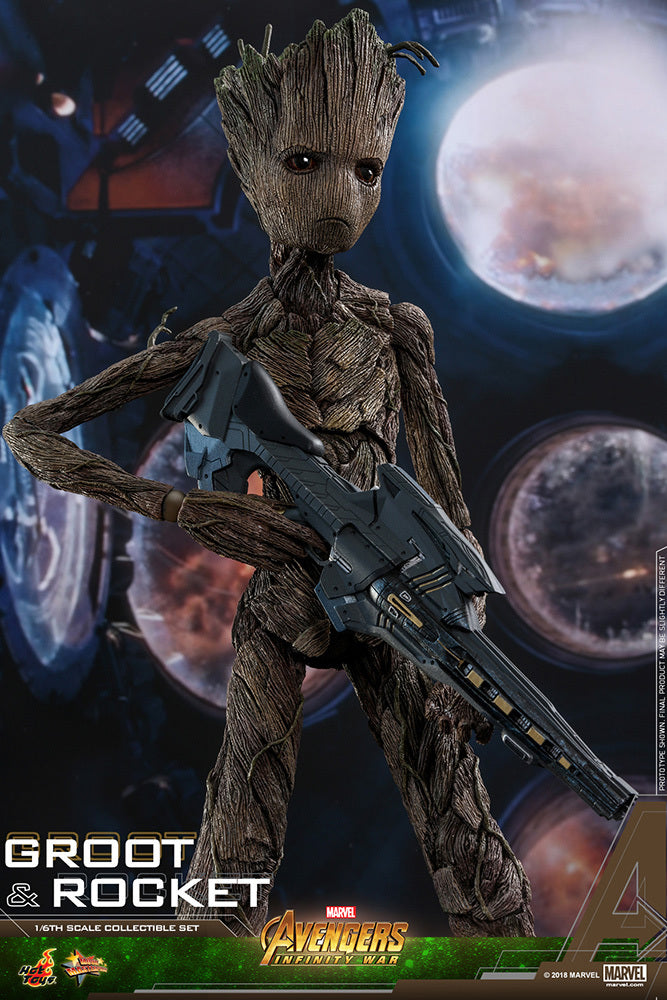 Movie Masterpiece "Avengers: Infinity War" 1/6 Scale Figure Groot & Rocket　