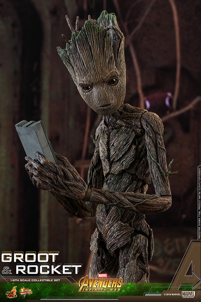 Movie Masterpiece "Avengers: Infinity War" 1/6 Scale Figure Groot & Rocket　