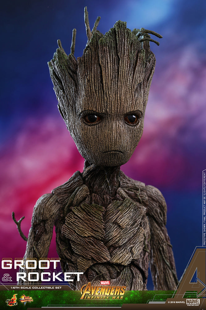 Movie Masterpiece "Avengers: Infinity War" 1/6 Scale Figure Groot & Rocket　