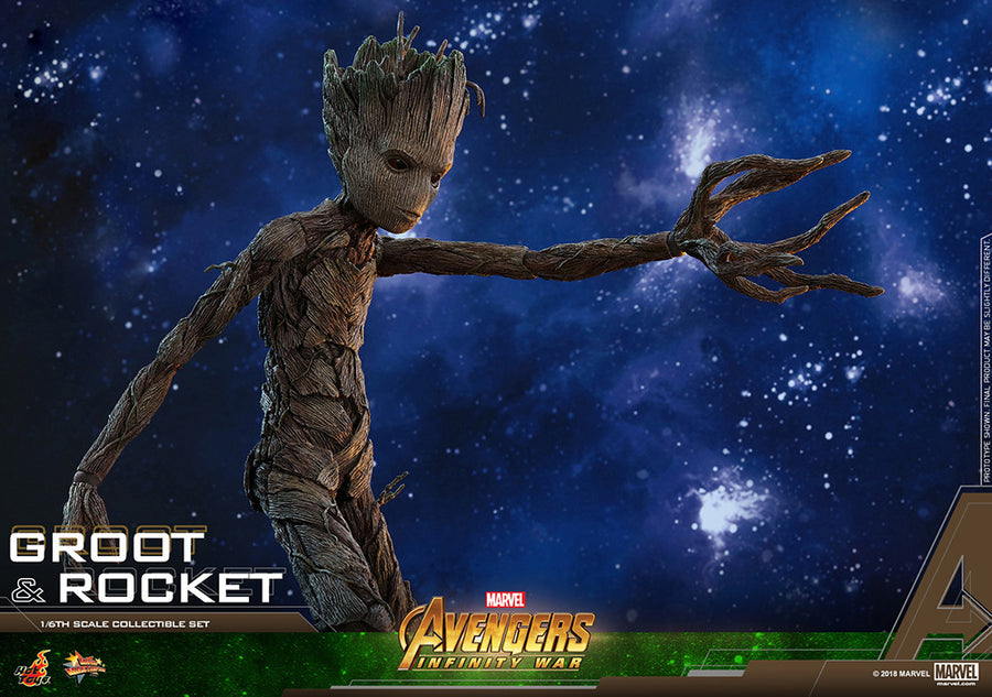 Movie Masterpiece "Avengers: Infinity War" 1/6 Scale Figure Groot & Rocket　