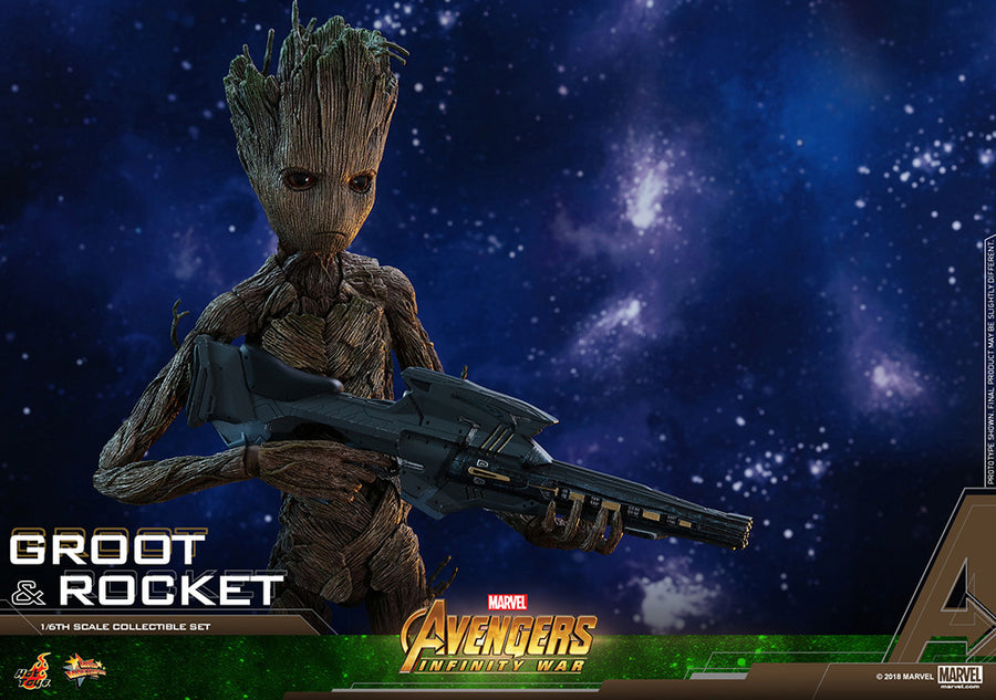 Movie Masterpiece "Avengers: Infinity War" 1/6 Scale Figure Groot & Rocket　