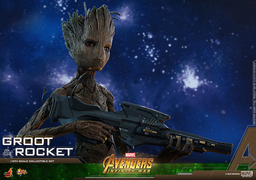 Movie Masterpiece "Avengers: Infinity War" 1/6 Scale Figure Groot & Rocket　