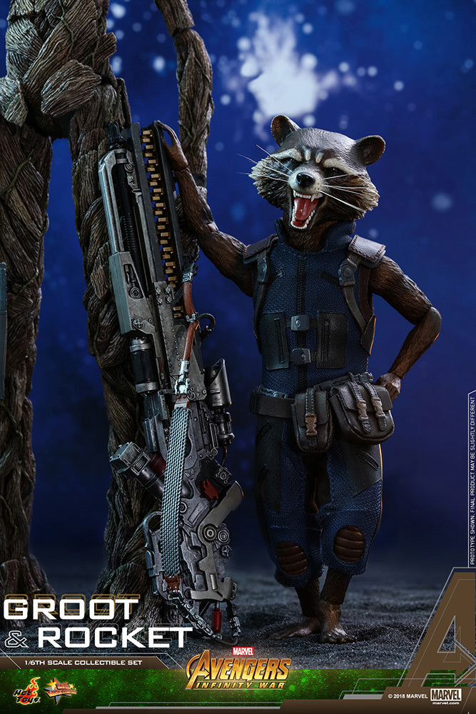 Movie Masterpiece "Avengers: Infinity War" 1/6 Scale Figure Groot & Rocket　