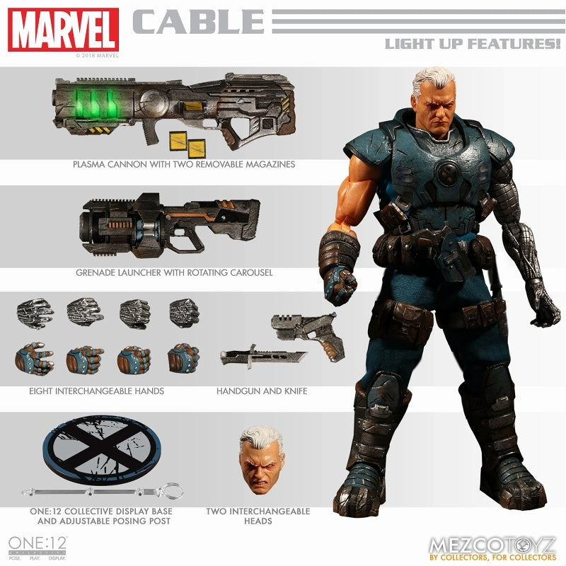 Amazon.com: Mezco One: 12 Collective: Marvel Cable (X-Men