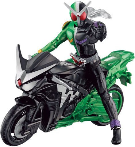 Kamen Rider W - Kamen Rider Double Cyclone Joker - Rider Kick's Figure - RKF Legend Rider Series - & Hardboilder (Bandai)