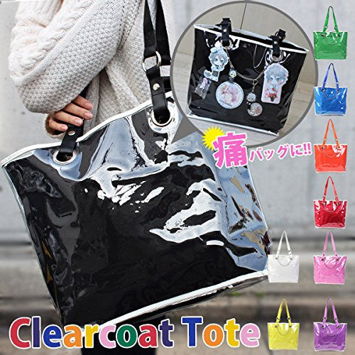 Ita Bag - Clear Tote Bag - Black with Chain