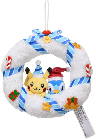 Pokémon - Pikachu - Pochama - Plush Mascot - Pokémon Christmas in the Sea - Wreath (Pokémon Center)