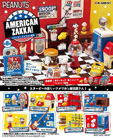 Peanuts - Snoopy - Schroeder - Lucy van Pelt - Charlie Brown - Candy Toy - Snoopy American Zakka! - 1 - The Shop Opens (Re-Ment)