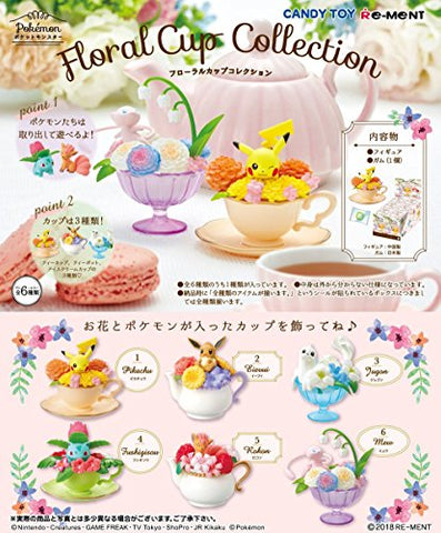 Pocket Monsters - Candy Toy - Pokémon Floral Cup Collection - 1 (Re-Ment) - Set of 6