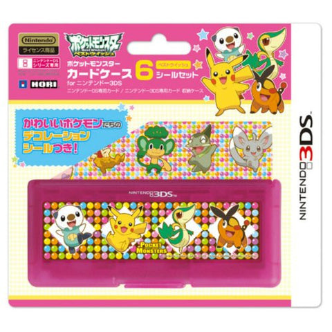 Pocket Monster Card Case 6 Seal Set for Nintendo 3DS (Best Wish Version)