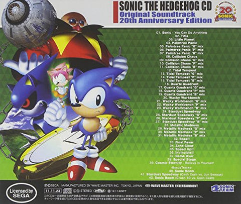 SONIC THE HEDGEHOG CD Original Soundtrack 20th Anniversary Edition
